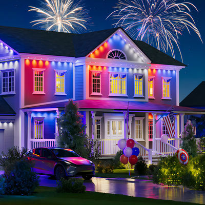 Στον τοίχο εξωτερικά έξυπνα φώτα Eave RGBIC CCT φωτισμός με CRI και PC ABS στερέωμα