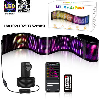 Εύκαμπτη οθόνη πίνακα USB 5V, μέγεθος pixel 16*192 για ευέλικτες εφαρμογές