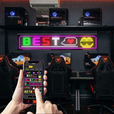 Ευέλικτη οθόνη LED φωτεινότητας 3500 Nits με πίνακα Matrix μεγέθους pixel 16*144 Έλεγχος APP / Τηλεχειριστήριο / Bluetooth