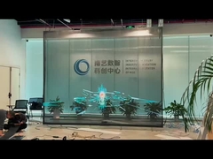 Ελαστική διαφανής ταινία LED οθόνη P15 για μεγάλη οθόνη κτιρίου που δείχνει